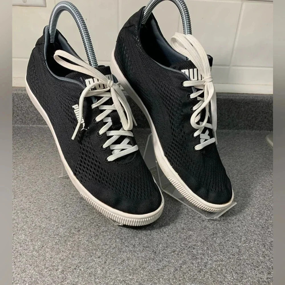 Puma Shoes Womens 8 Glyde Lite Athletic Sneakers 356289 05 Black Fabric Lace Up - Picture 3 of 4